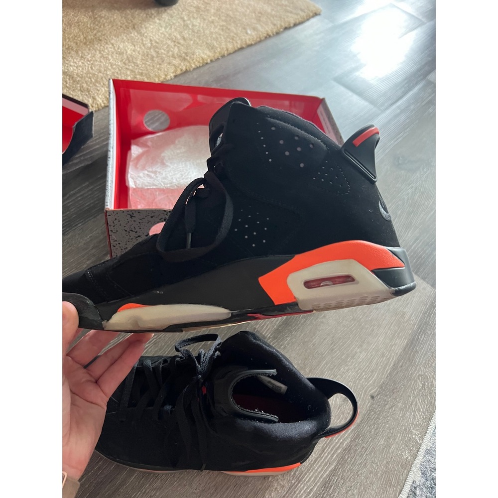 Jordan Retro 6 Mens Size 8.5 Suede Black Infrared Sneaker 384664-060 - Picture 8 of 10